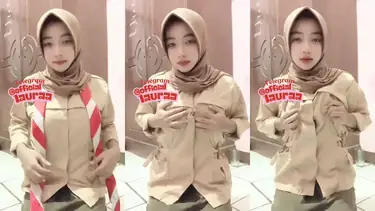 Ukhti Laura Hijab Pramuka Cantik Live Kasur poster
